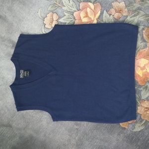 Navy blue knit vest
